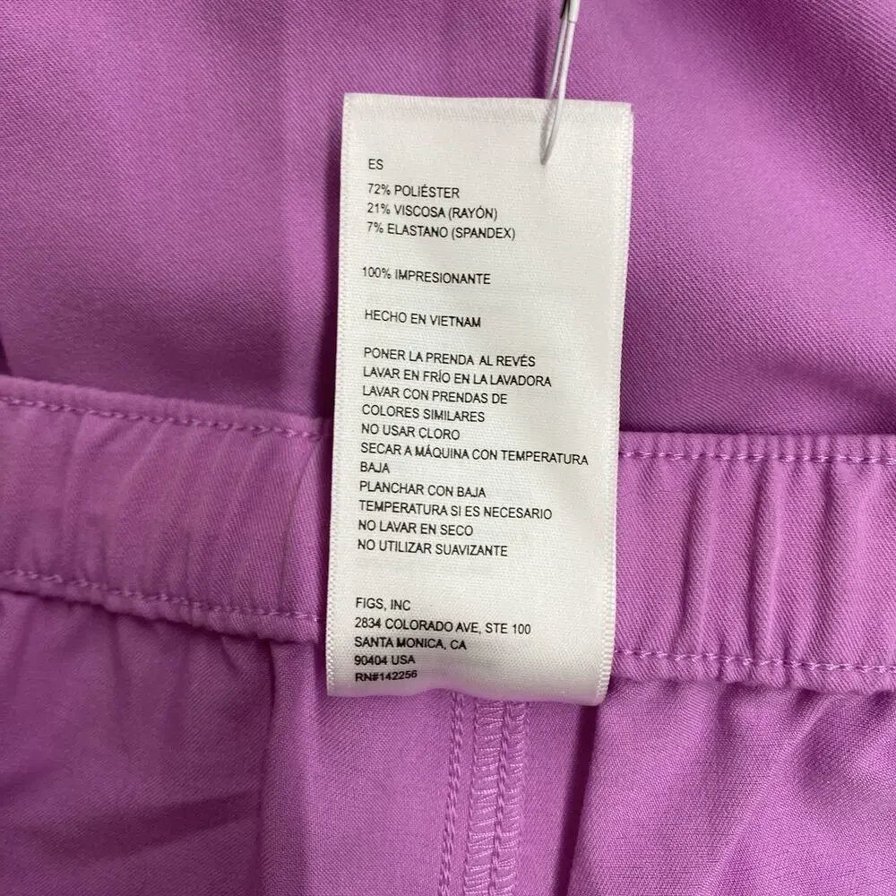 NWT FIGS Cairo Zip Fly Scrub Pants Mens Regular 2XL Pink Stretch Technical Cargo